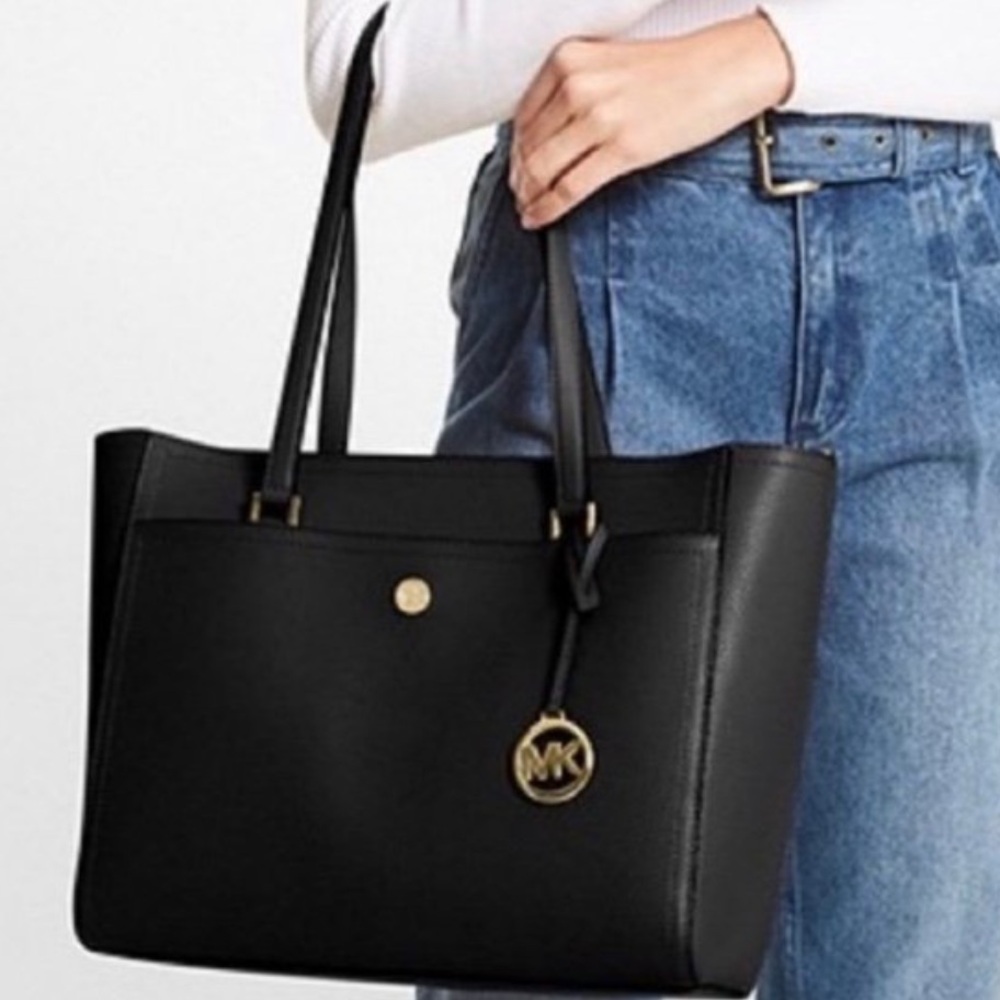 Michael Kors Black Women's 3 in 1 Maisie Tote and Clutch Crossbody Set - Picture 3 of 10
